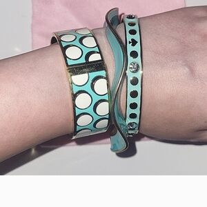 Kate Spade Blue and Gold Bracelet Set